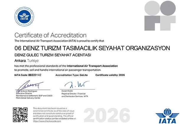 Deniz Turizm IATA Belgesi